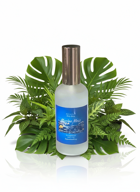Marine Moss Body Spray Mist 4oz Glass Bottle