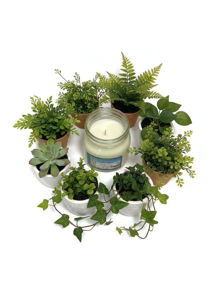 Coastal Breeze Scented Candle 8oz Single Cotton Wick Glass Jar