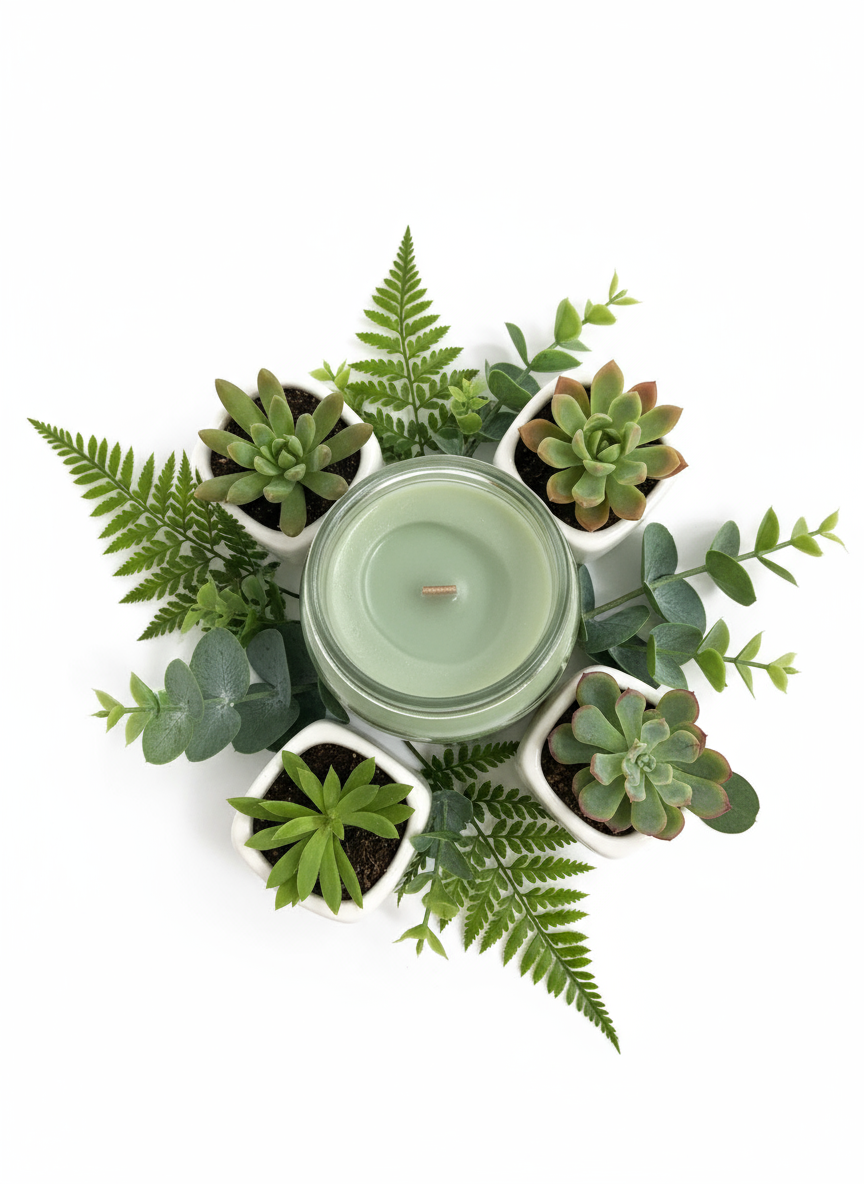 Christmas Day Scented Candle 8oz Single Cotton Wick Glass Jar