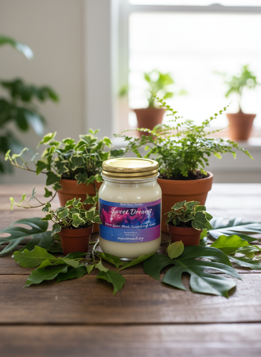 Sweet Dreams Scented Candle 16oz Single Cotton Wick Glass Jar