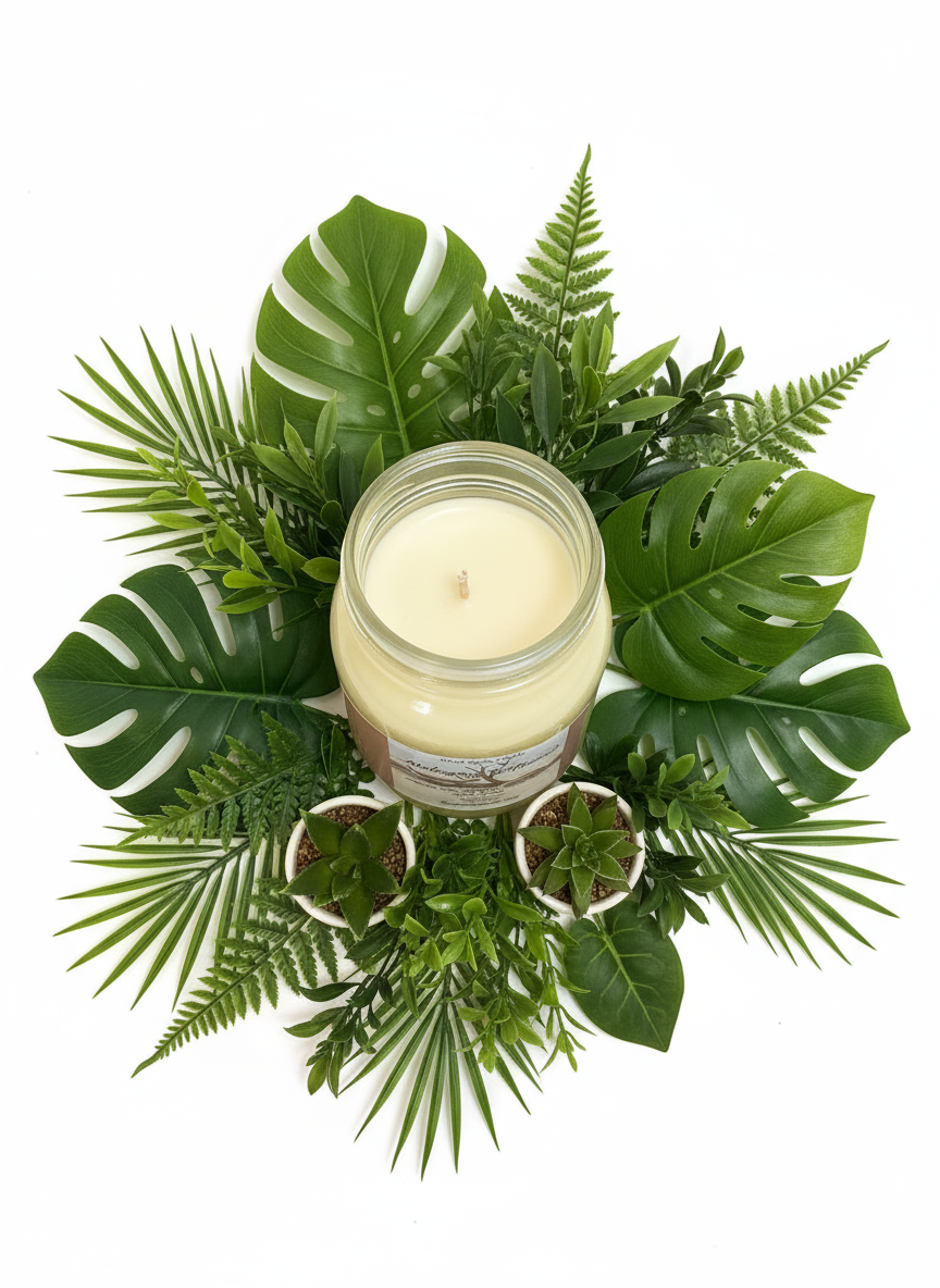 Mahogany Driftwood Scented Candle 16oz Single Cotton Wick Glass Jar