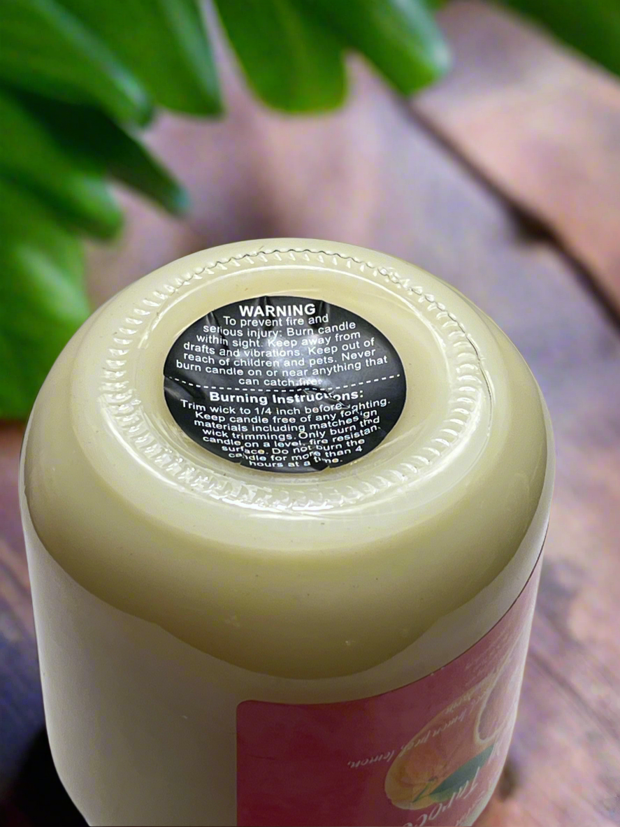 Rudy Tarocco 16oz Candle Cotton Wick Glass Jar