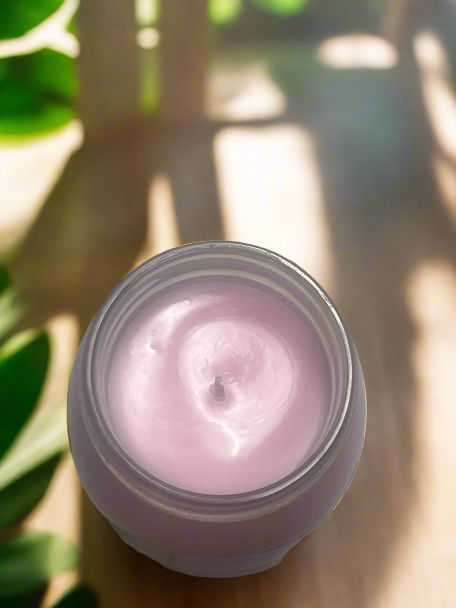 Rose Petals Scented Candle 16oz Single Cotton Wick Glass Jar