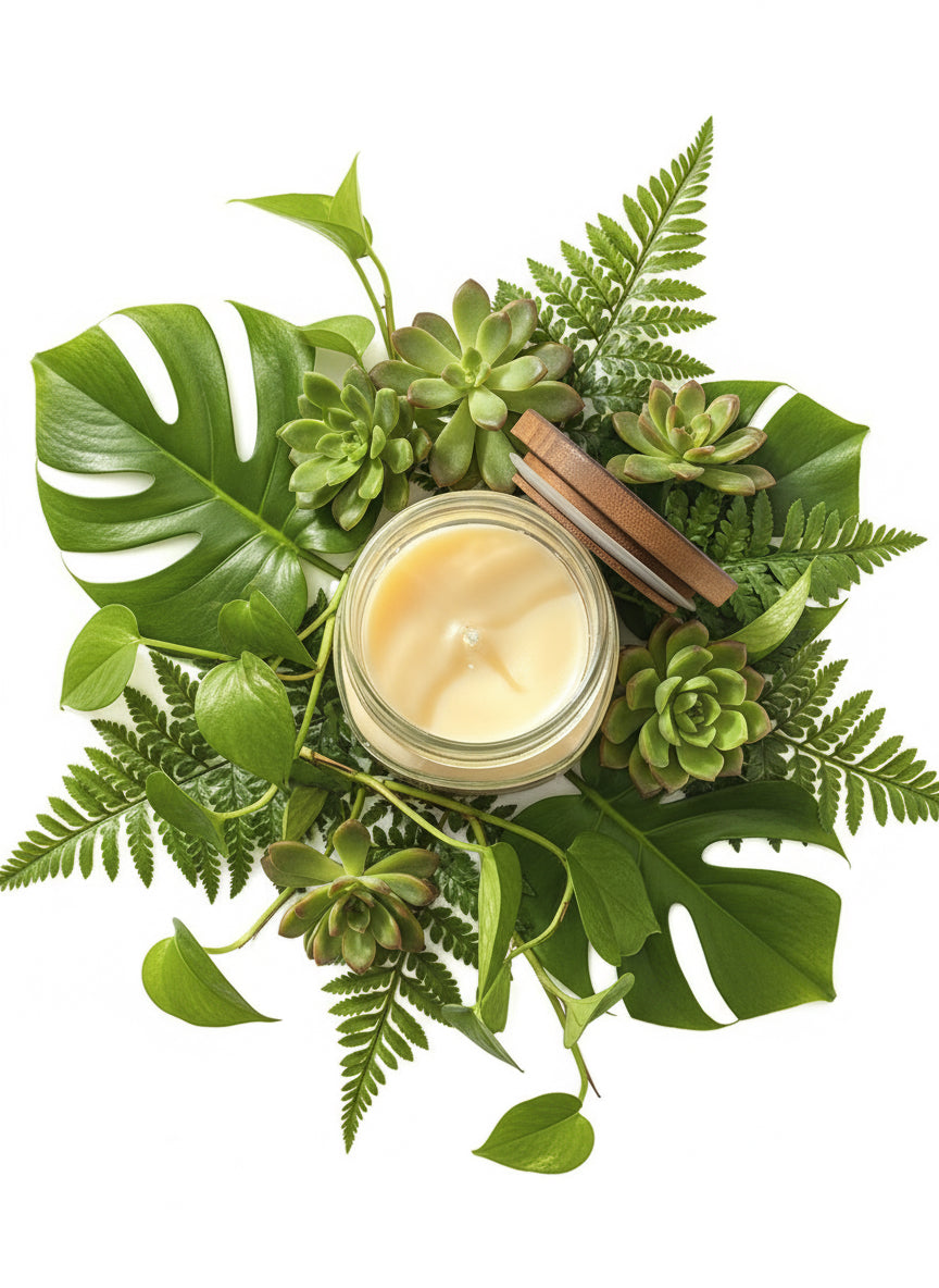 Mahogany Driftwood Scented Candle 8oz Single Cotton Wick Glass Jar