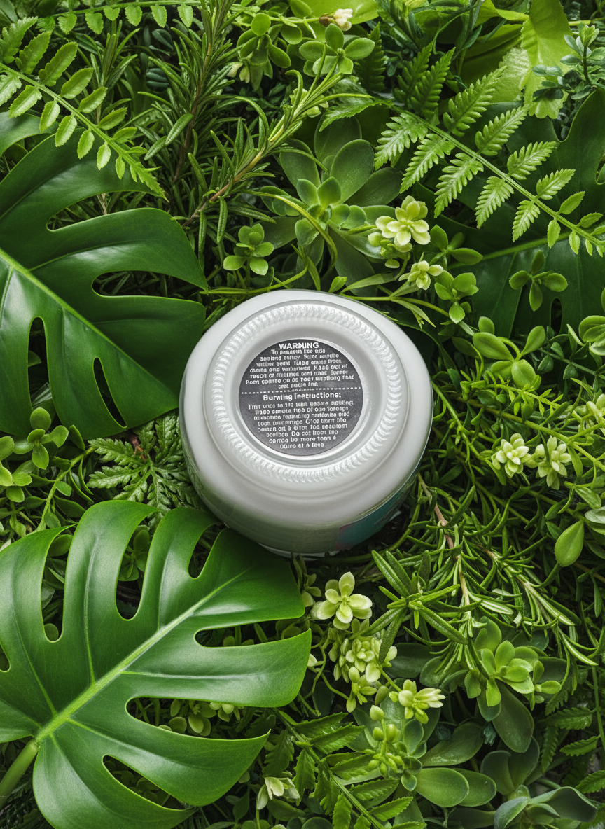 Lavender Flowers 8oz Candle Cotton Wick Glass Jar