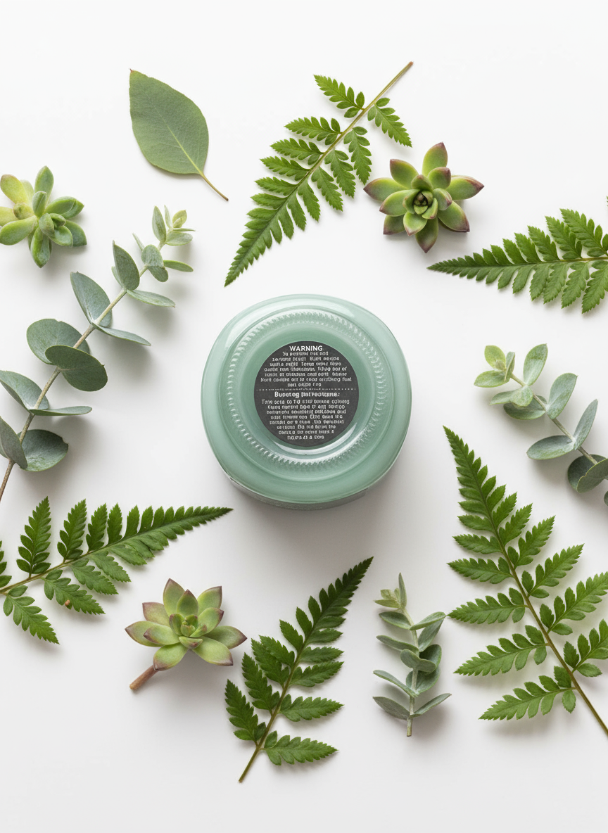 Eucalyptus & Mint Scented Candle 8oz Single Cotton Wick Glass Jar