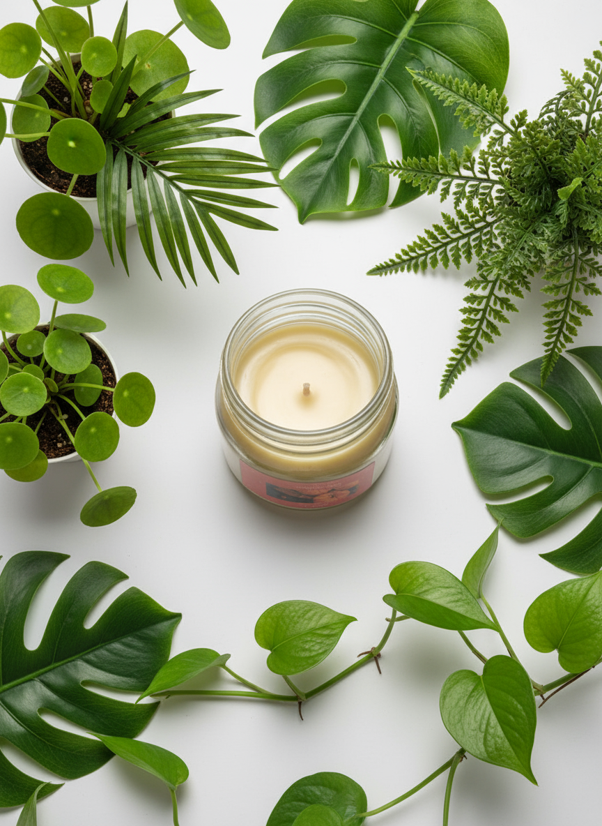 Pumpkin Spice Scented Candle 8oz Wickless Glass Jar