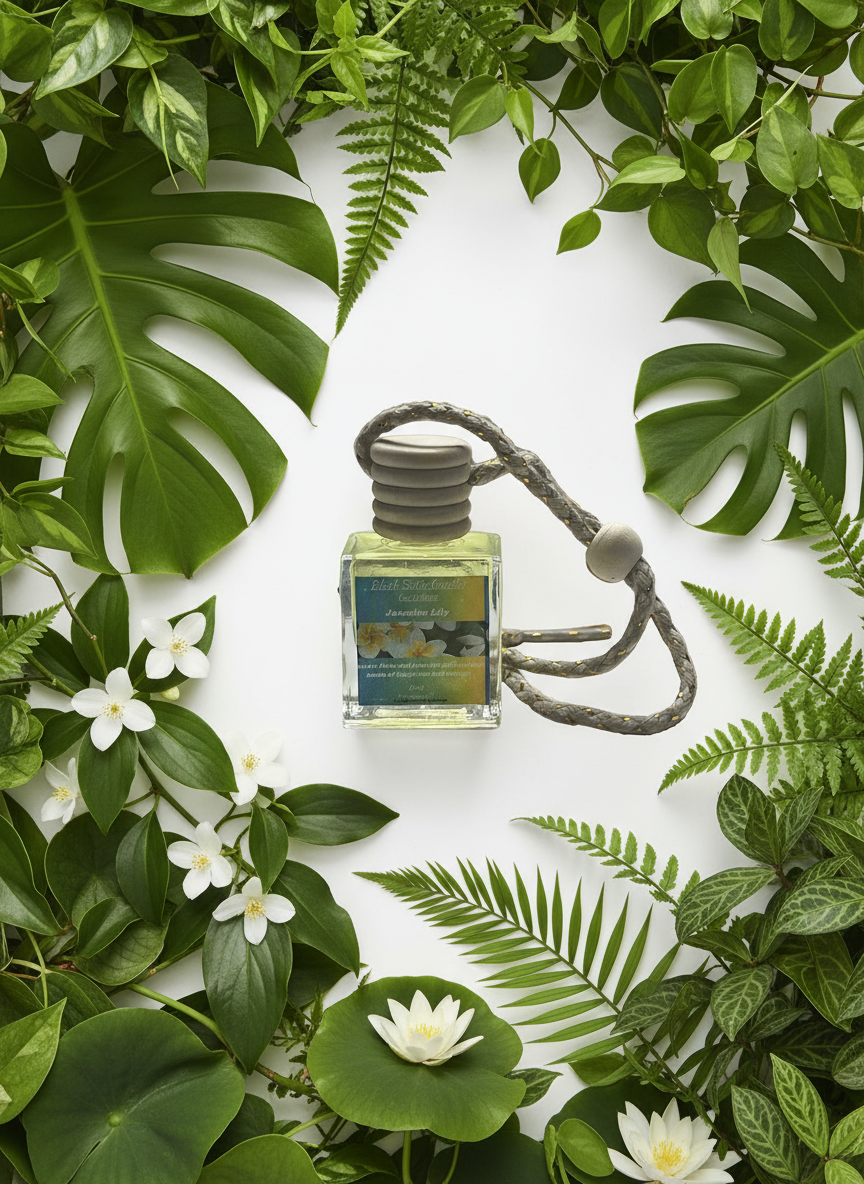 Jasmine Lily Scented Car Diffuser 8ml Clear Air Refresher Fragrance Oil