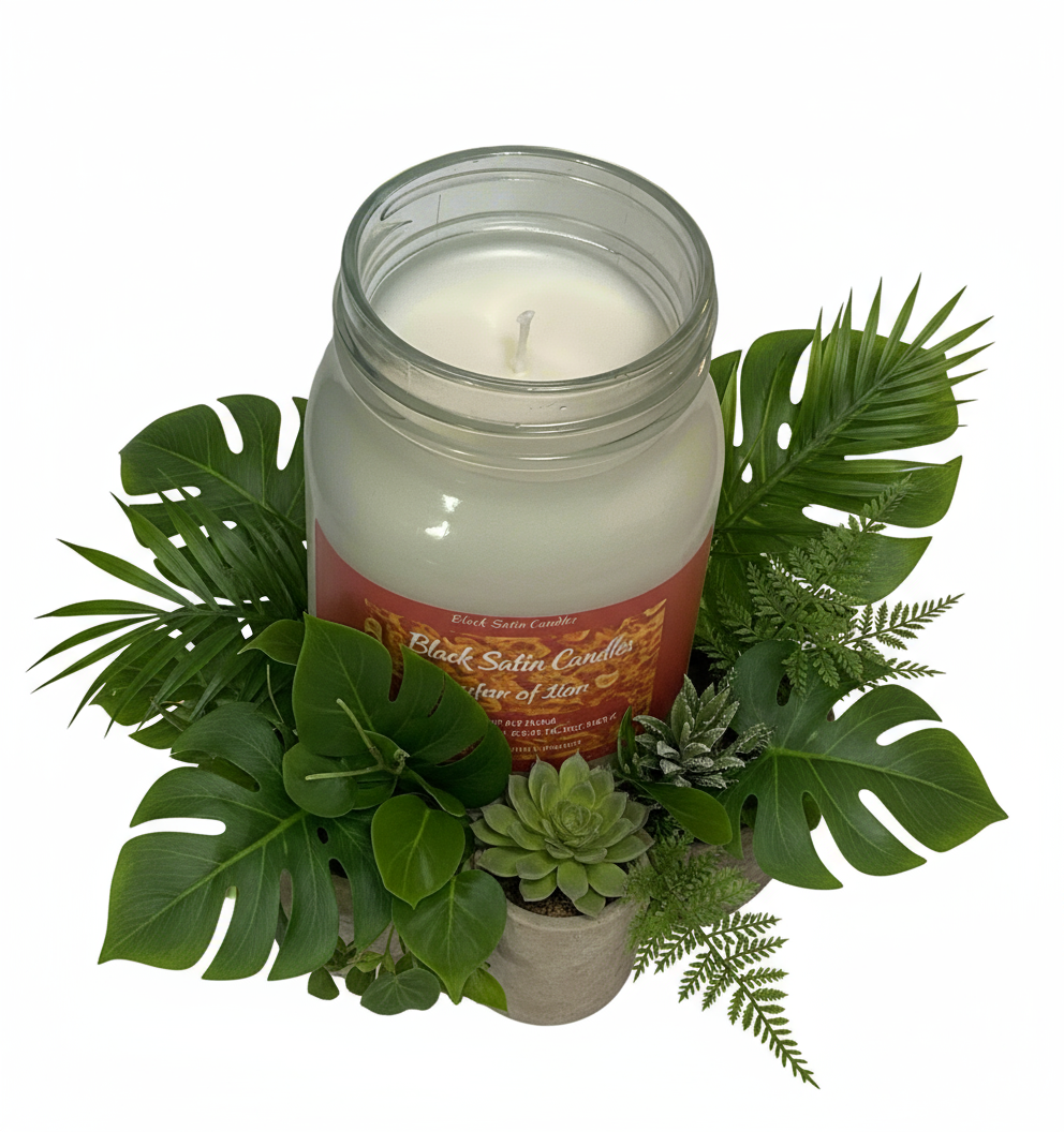 Black Iceberg Scented Candle 16oz Single Cotton Wick Glass Jar