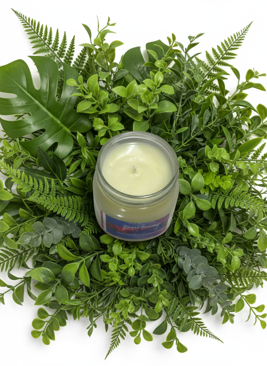 Sweet Dreams Scented Candle 8oz Single Cotton Wick Glass Jar