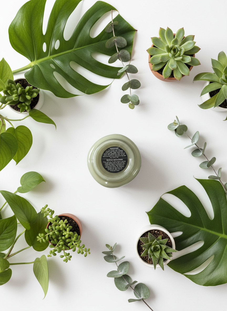 Cashmere Tobacco Scented Candle 8oz Single Cotton Wick Glass Jar