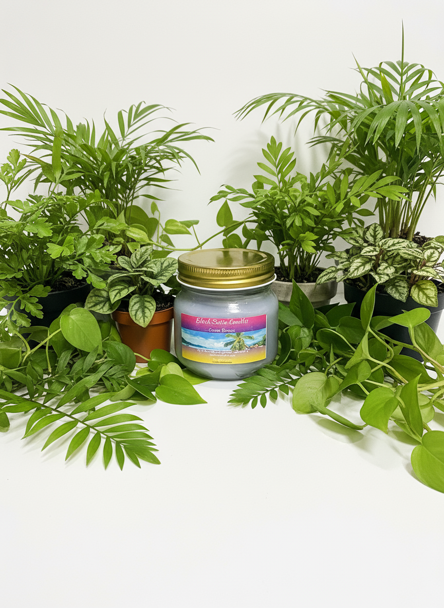 Ocean Breeze Scented Candle 8oz Jar Paraffin Soy Wax Cotton Wick