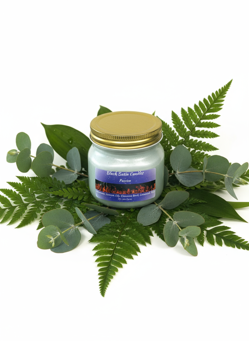 Passion Scented Candle 8oz Single Cotton Wick Glass Jar