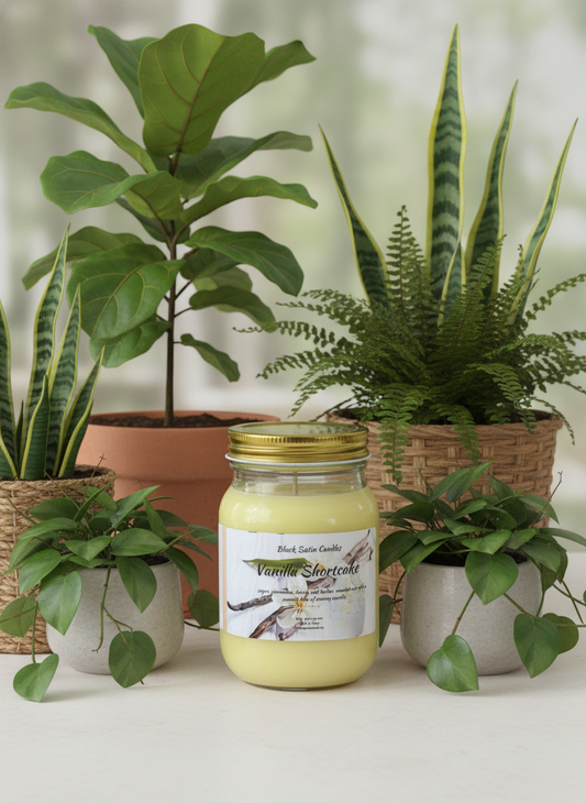 Vanilla Shortcake 16oz Candle Cotton  Wick Glass Jar