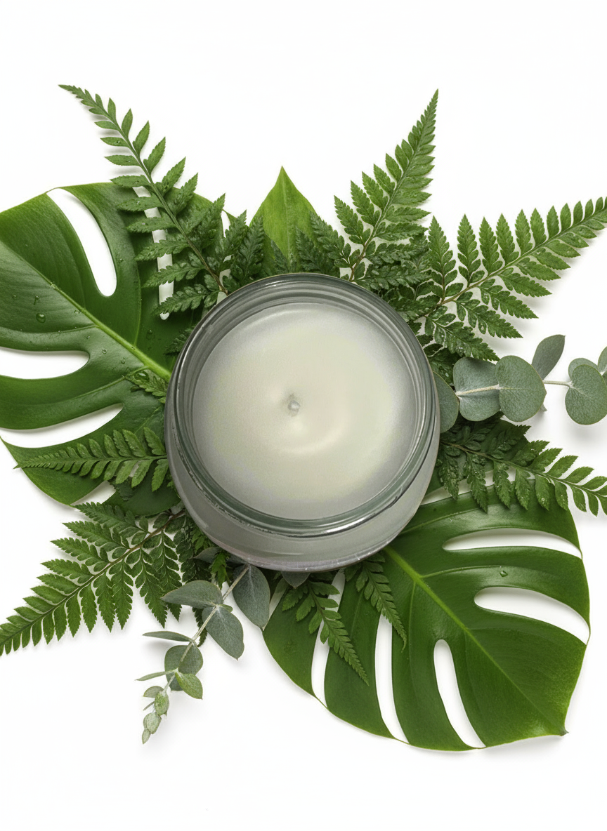 Vanilla Lavender Scented Candle 8oz Single Cotton Wick Glass Jar