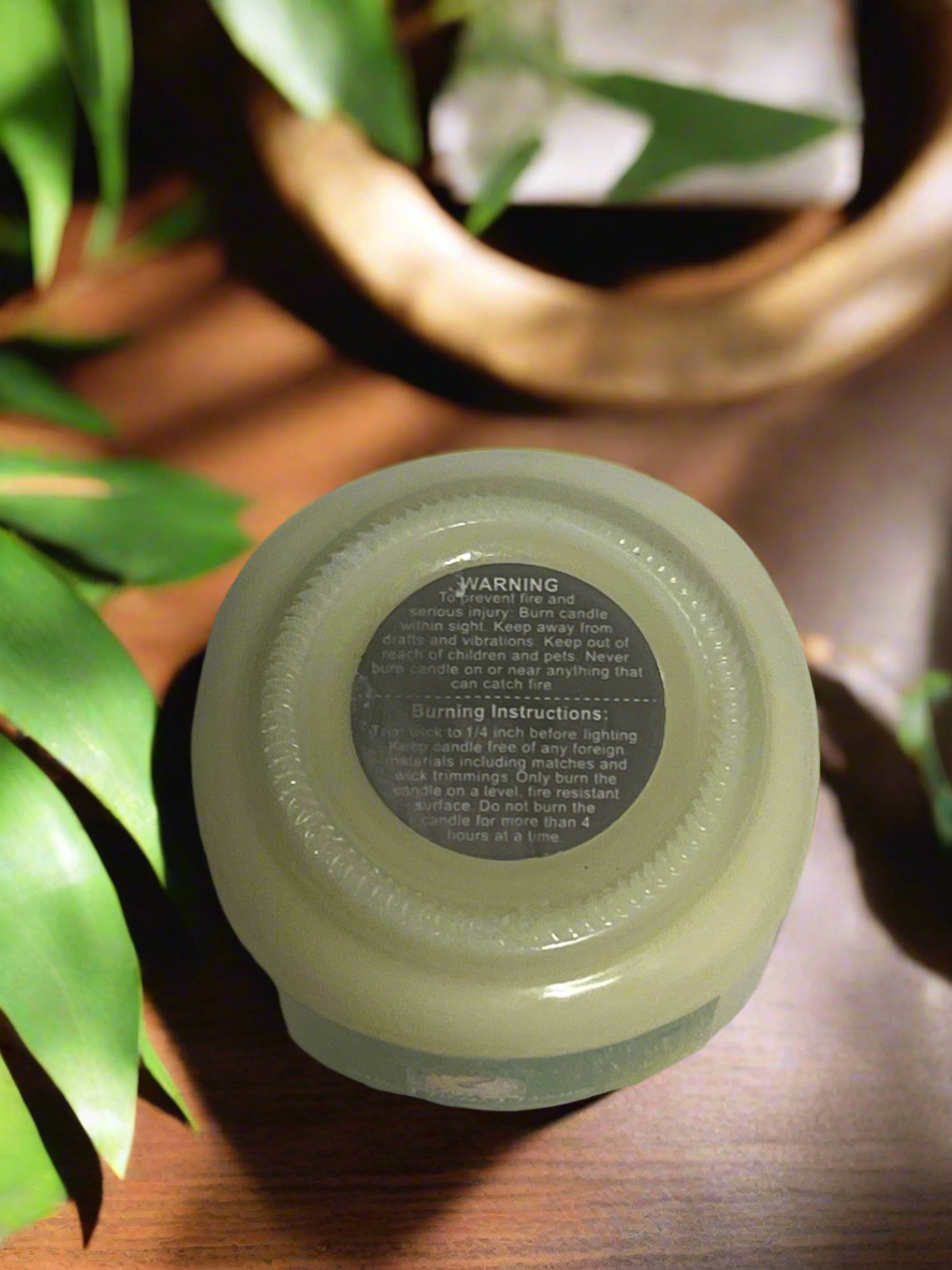 Sweet Citrus Crave Scented Candle 8oz Single Cotton Wickless Glass Jar