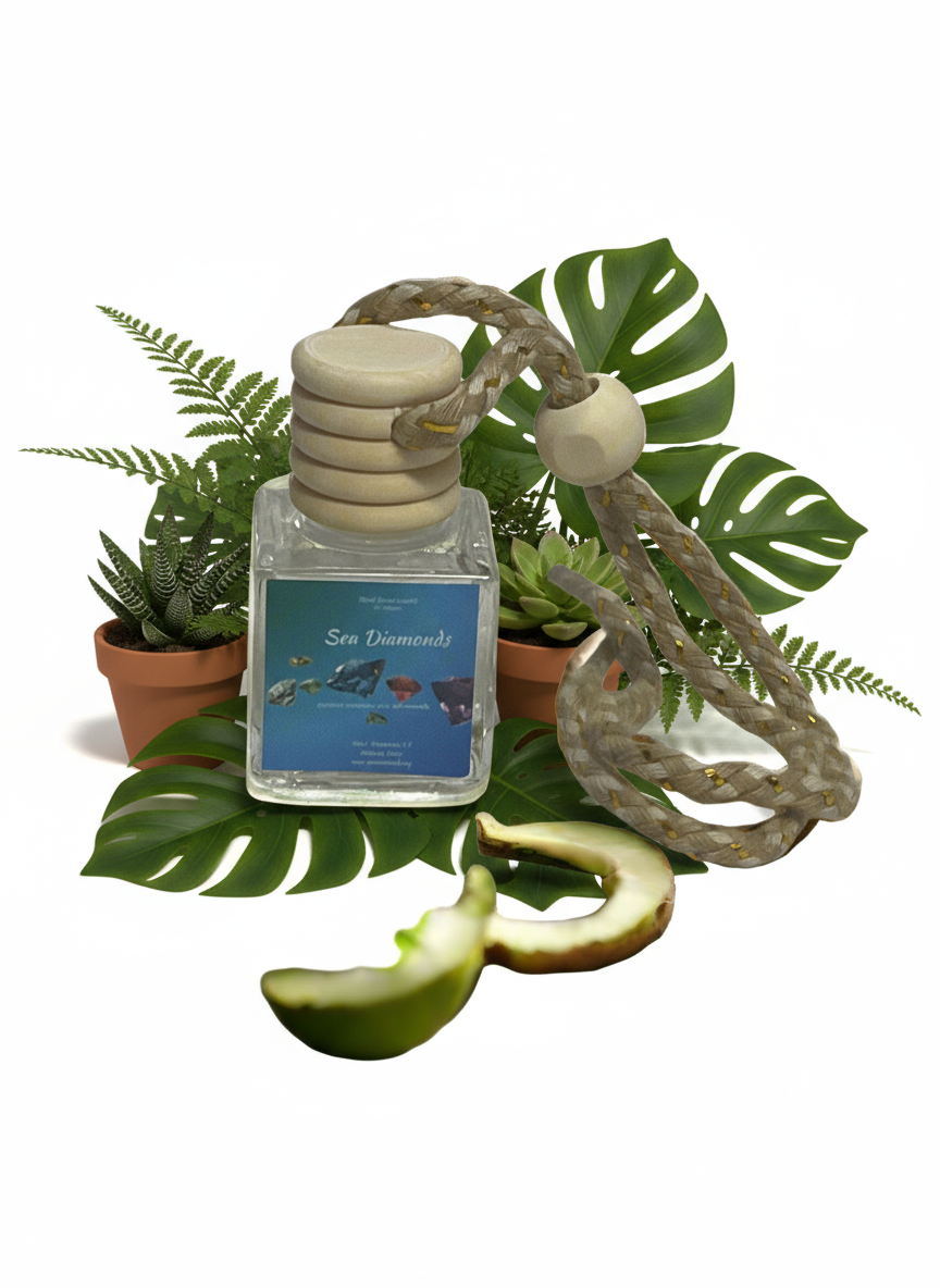Sea Diamonds Scented Car Diffuser 8ml Clear Air Refresher Fragrance Oil