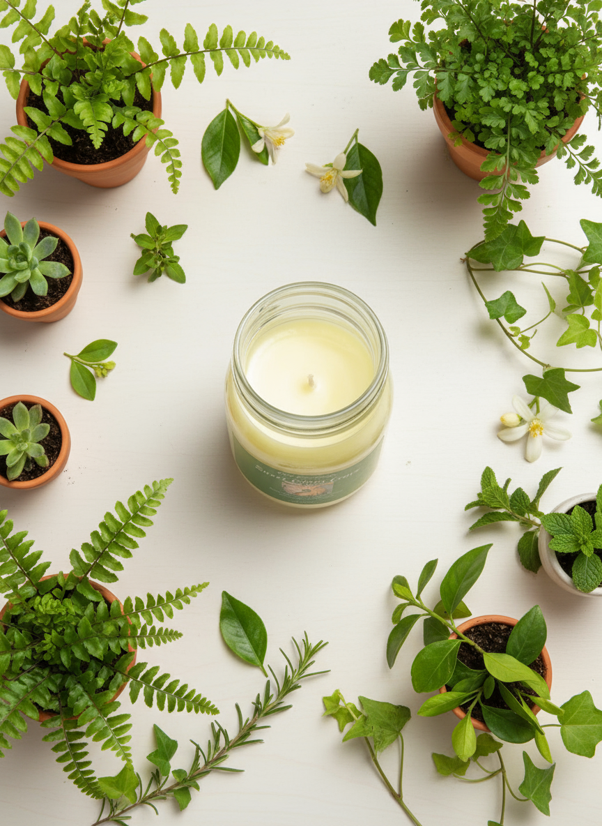 Sweet Citrus Crave Scented Candle 16oz Single Cotton Wickless Glass Jar