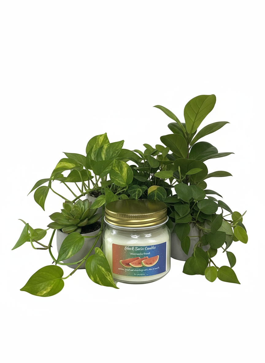 Watermelon Punch Scented Candle 8oz Single Wickless Glass Jar