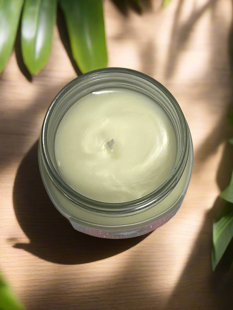 Gardenia Agave Scented Candle 8oz Single Cotton Wick Glass Jar