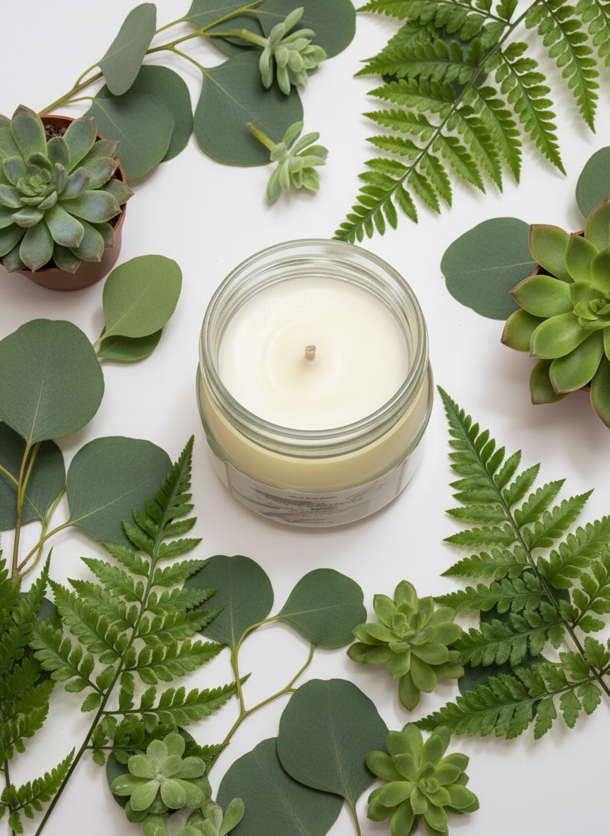 Vanilla Shortcake Scented Candle 8oz Single Cotton Wick Glass Jar