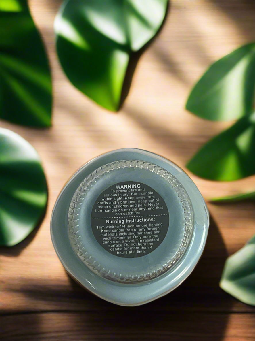 Midnight Mirage 8oz Candle Cotton  Wick Glass Jar