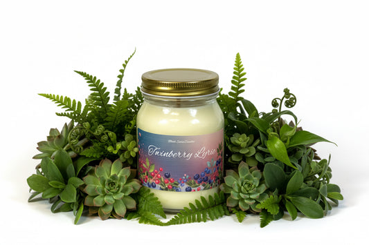 Twinberry Love 16oz Candle Cotton  Wick Glass Jar