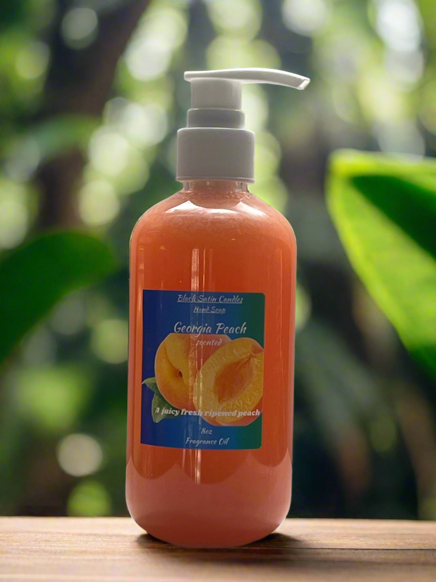 Georgia Peach Scented Liquid Hand Soap Size 8oz