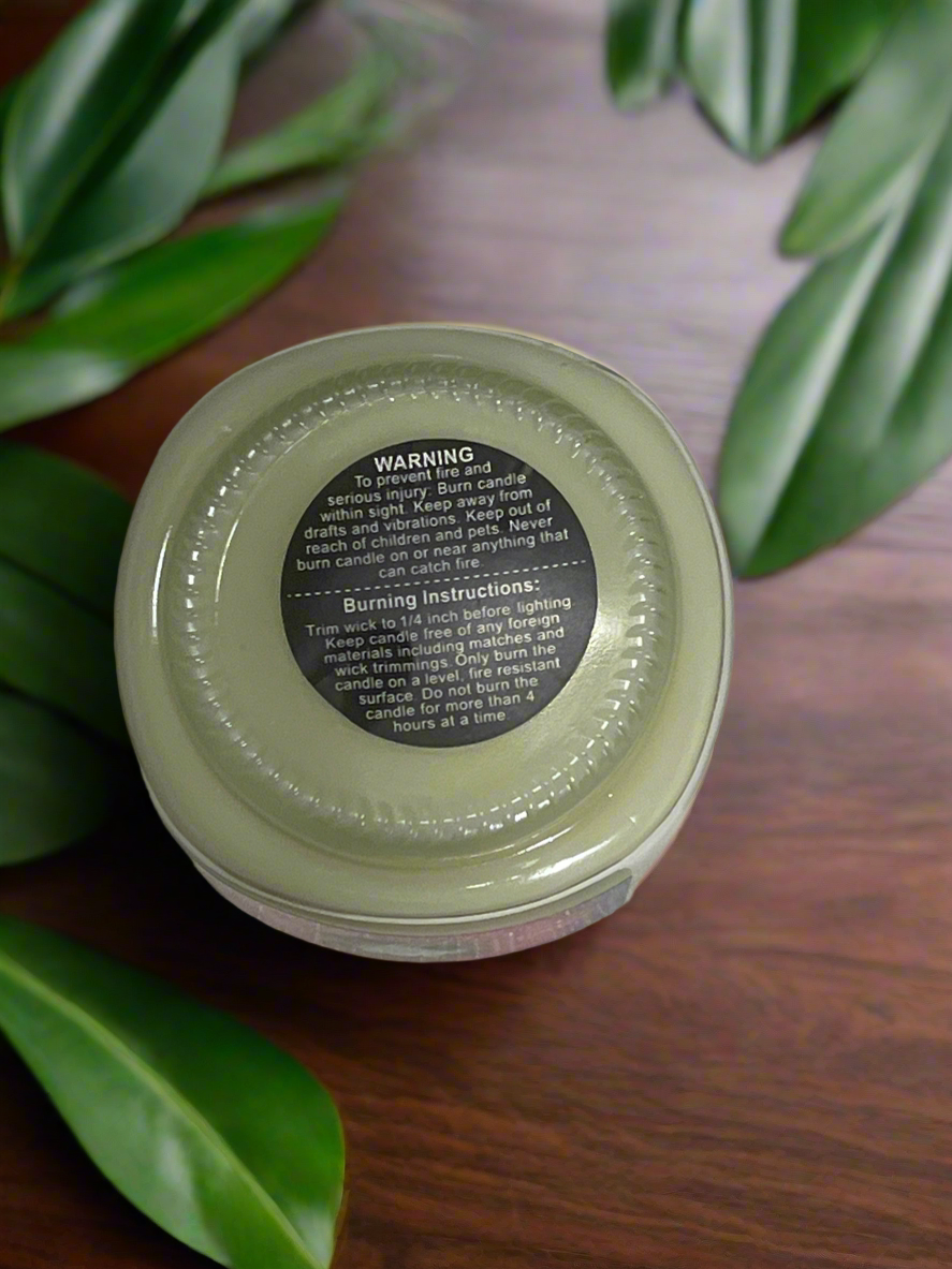Gardenia Agave Scented Candle 8oz Single Cotton Wick Glass Jar