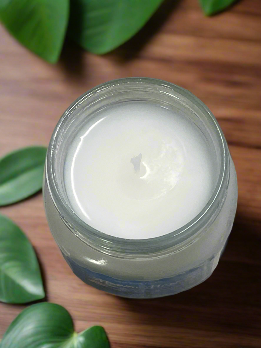 Marine Moss Scented Candle 8oz Single Cotton Wick Glass Jar