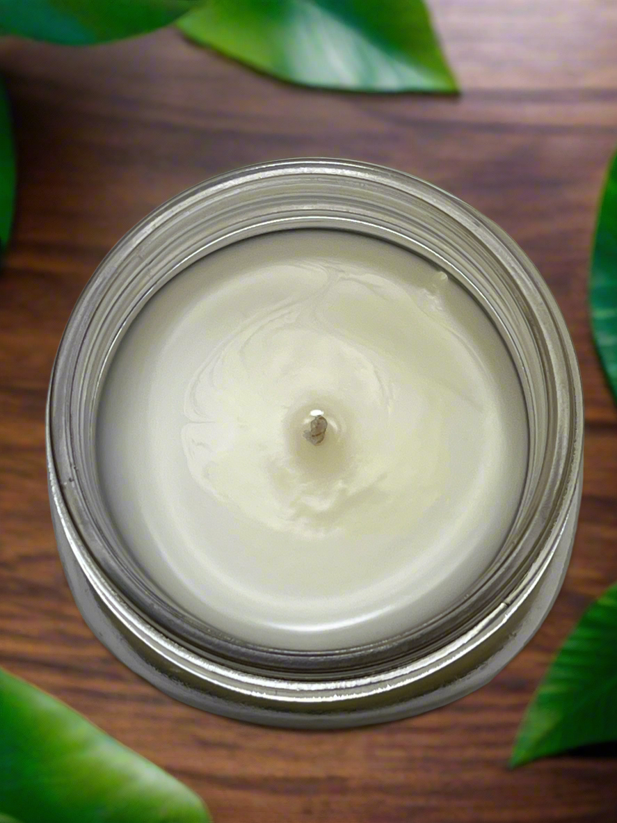 White Lighting Scented Candle 16oz Single Cotton Wick Glass Jar