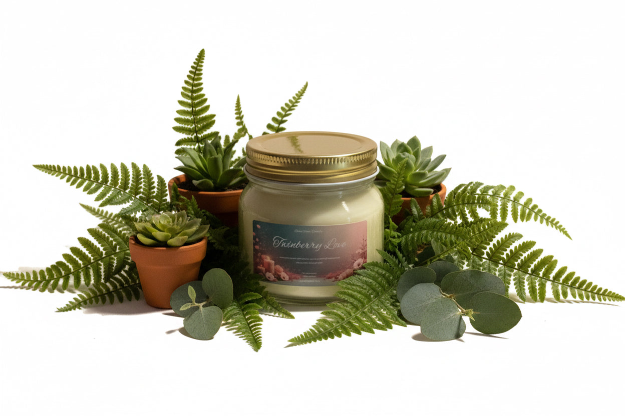Twinberry Love Scented Candle 8oz Cotton Wick Glass Jar