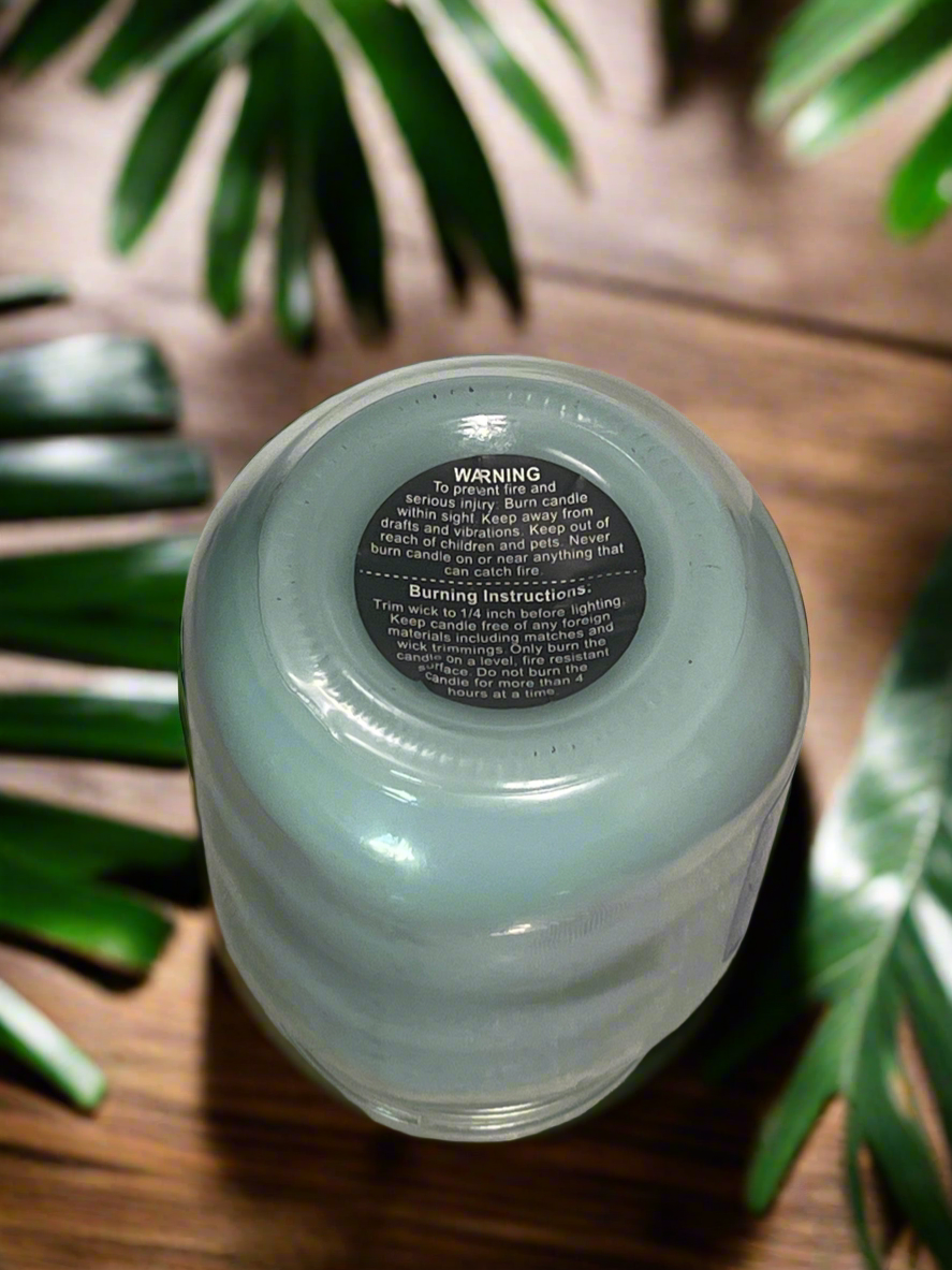 Eucalyptus & Mint Scented Candle 16oz Single Cotton Wick Glass Jar