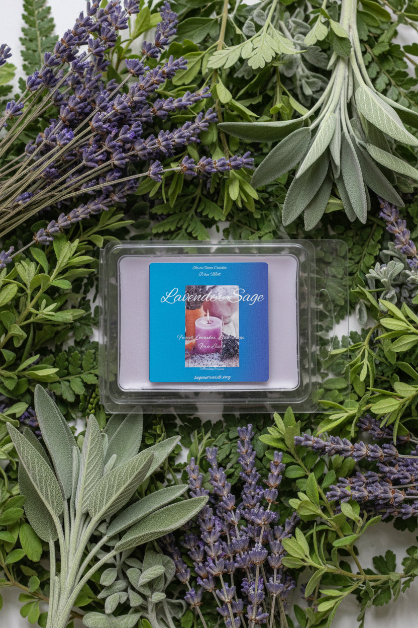 Lavender Sage Scented Wax Melt 2.5 Six Cube Warmer Tart