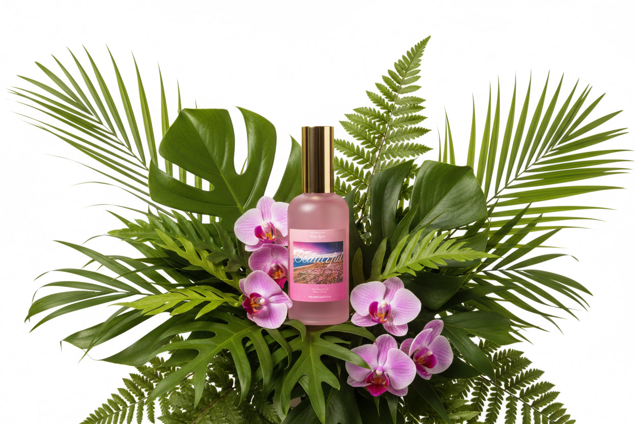 Beautiful Body Spray Mist 4oz Glass Bottle