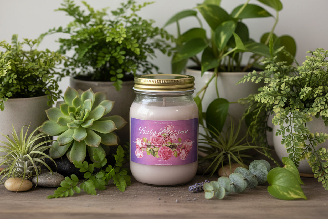 Babe Blossom Scented Candle 16oz Cotton Wick Glass Jar