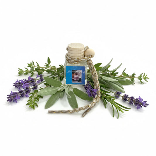 Lavender Sage Scented Car Diffuser 8ml Clear Air Refresher Fragrance Oil