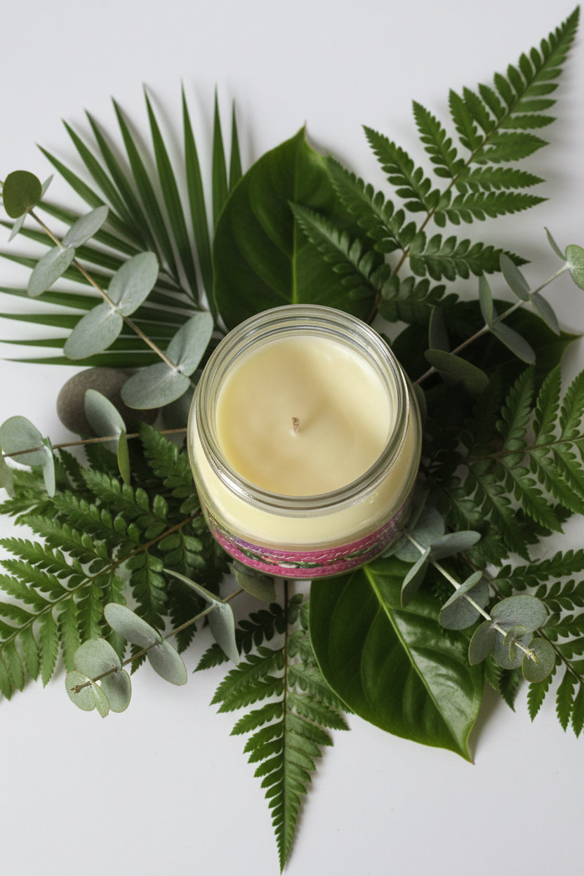 Tropical Paradise Scented Candle 16oz Single Cotton Wick Glass Jar