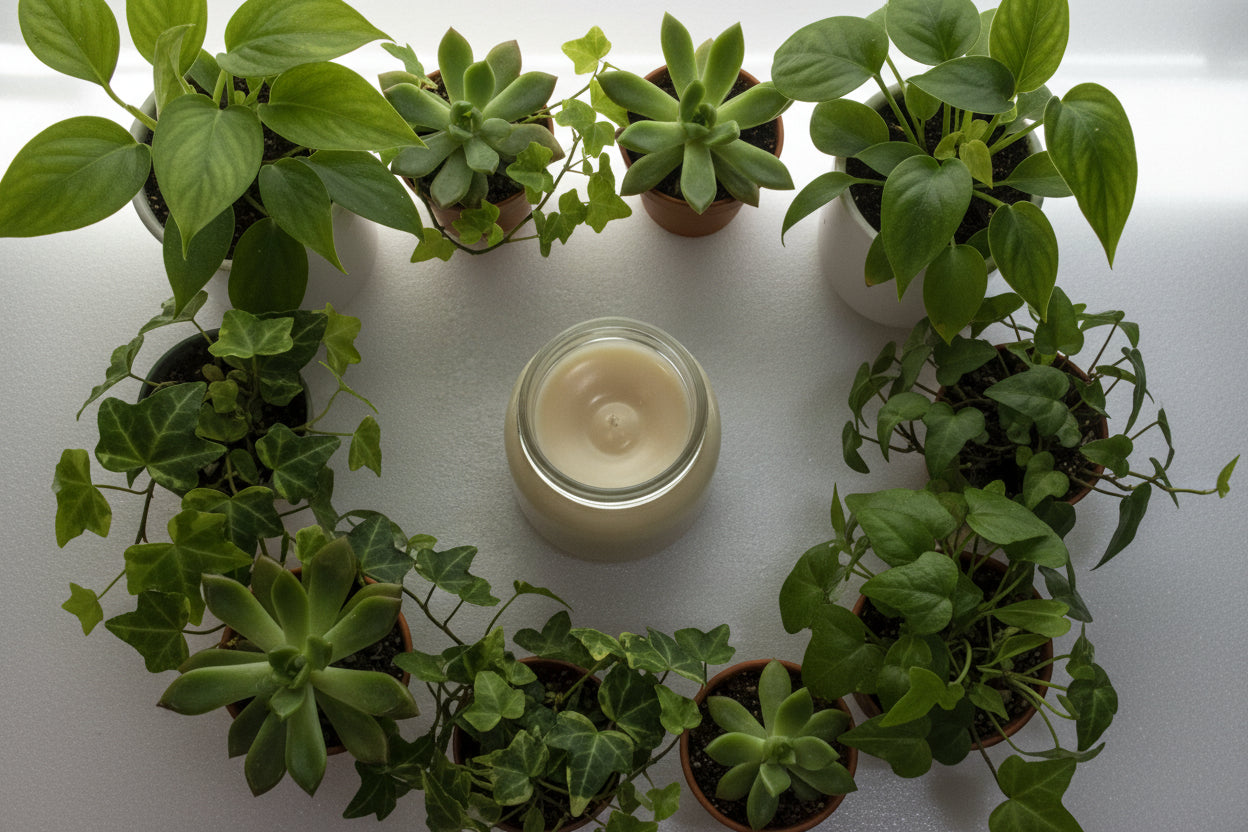 Fresh Leather Scented Candle 16oz Single Cotton Wick Glass Jar
