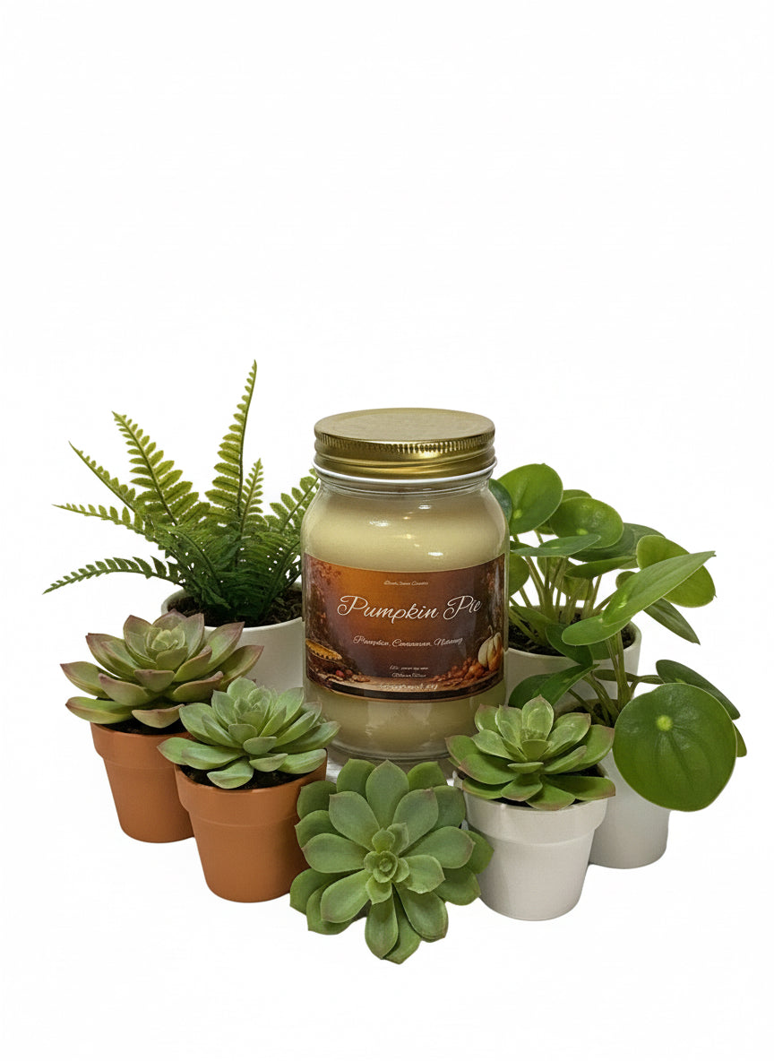 Pumpkin Pie Scented Candle 16oz Single Cotton Wick Glass Jar
