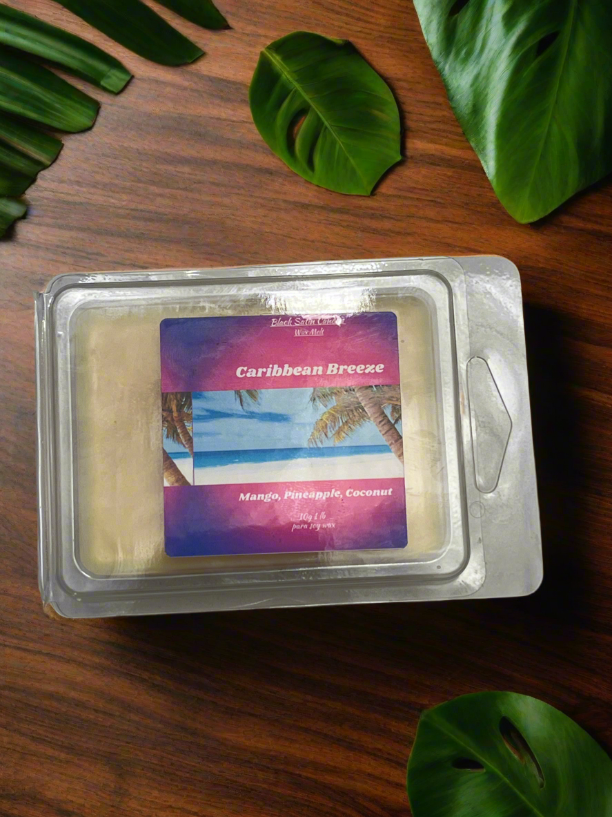 Caribbean Breeze Scented Wax Melt 2.5oz  Six Cube Warmer Tart