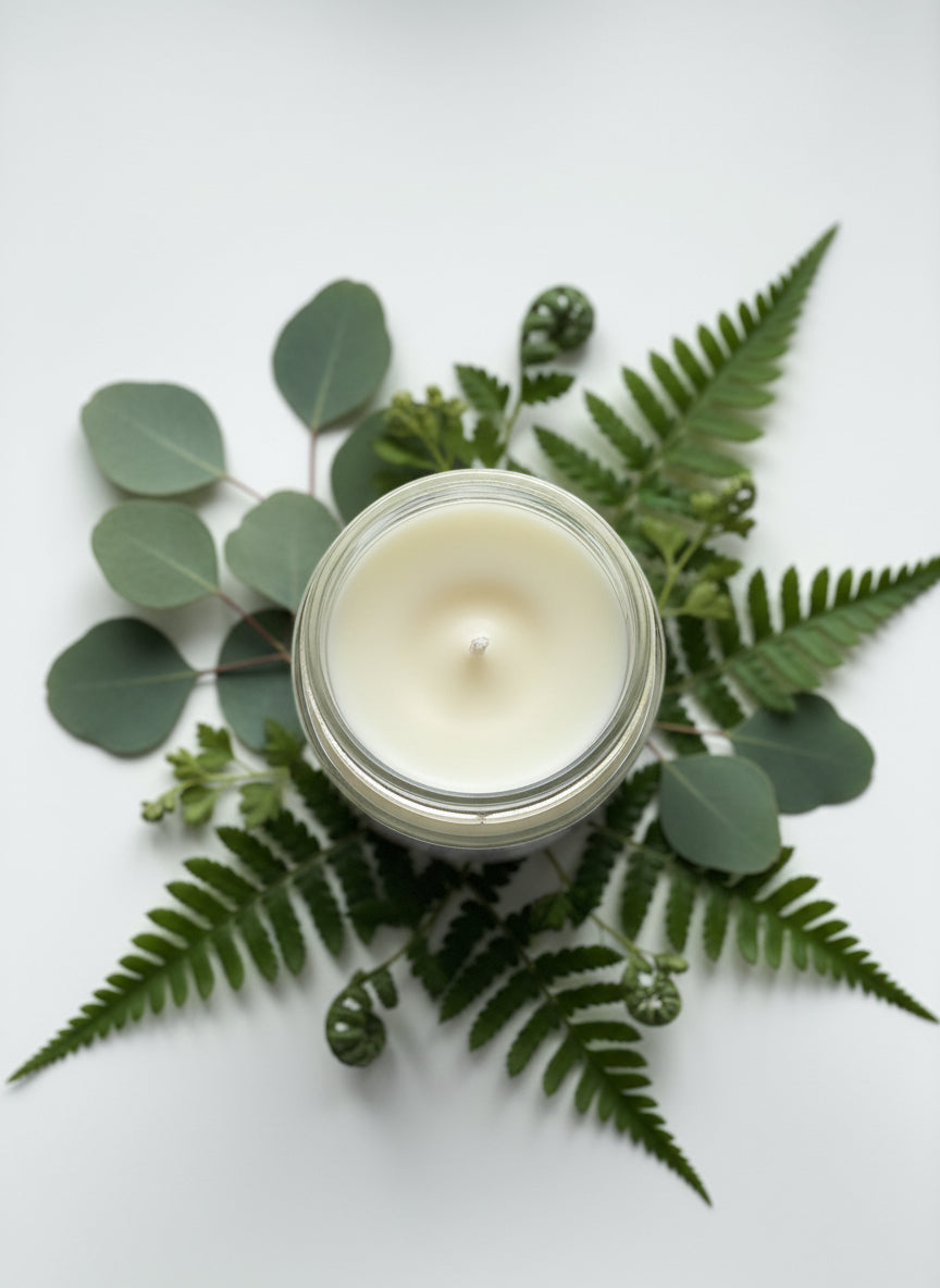 Gardenia Agave Scented Candle 8oz Single Cotton Wick Glass Jar