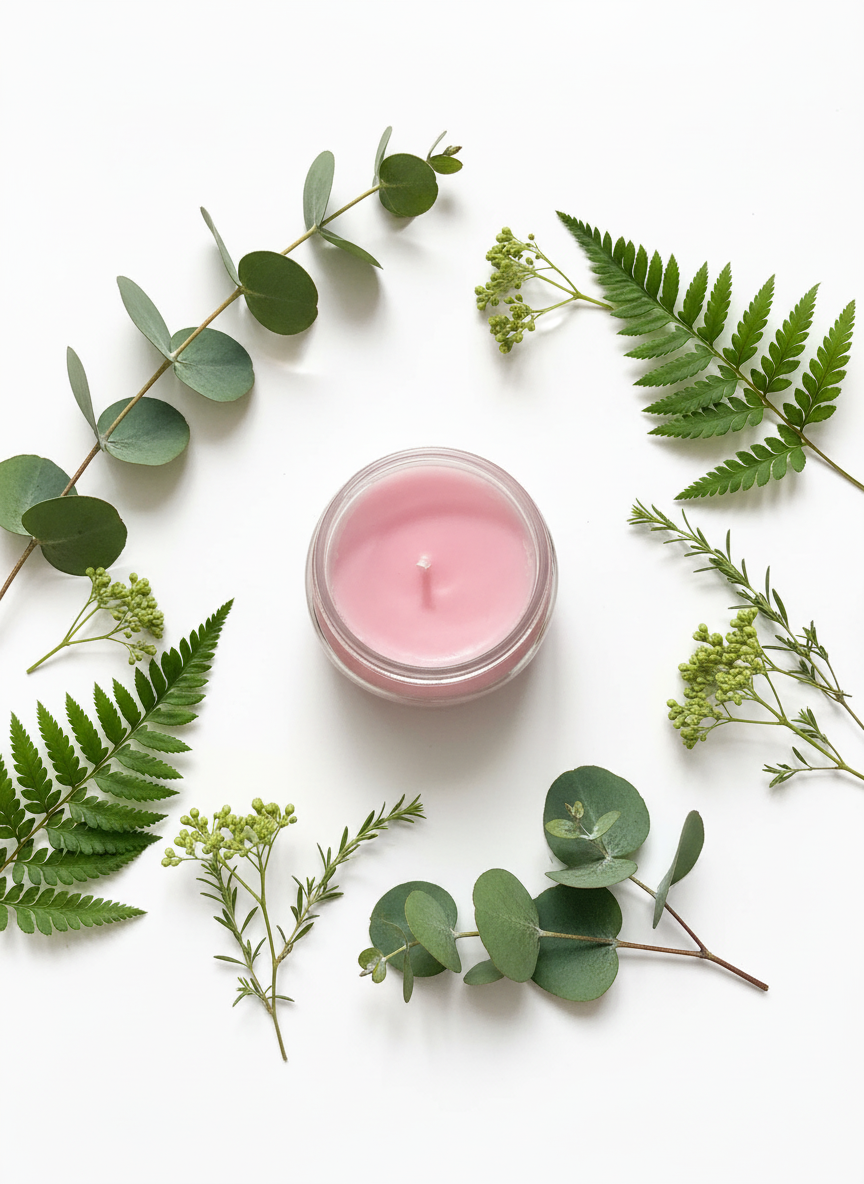 Christmas Day Scented Candle 8oz Single Cotton Wick Glass Jar