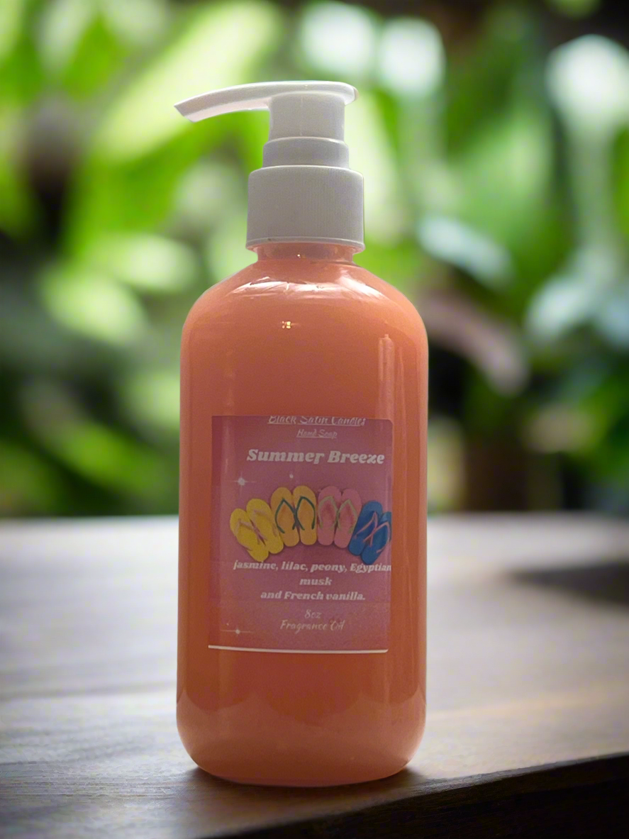 Summer Breeze Scented Liquid Hand Soap Size 8oz