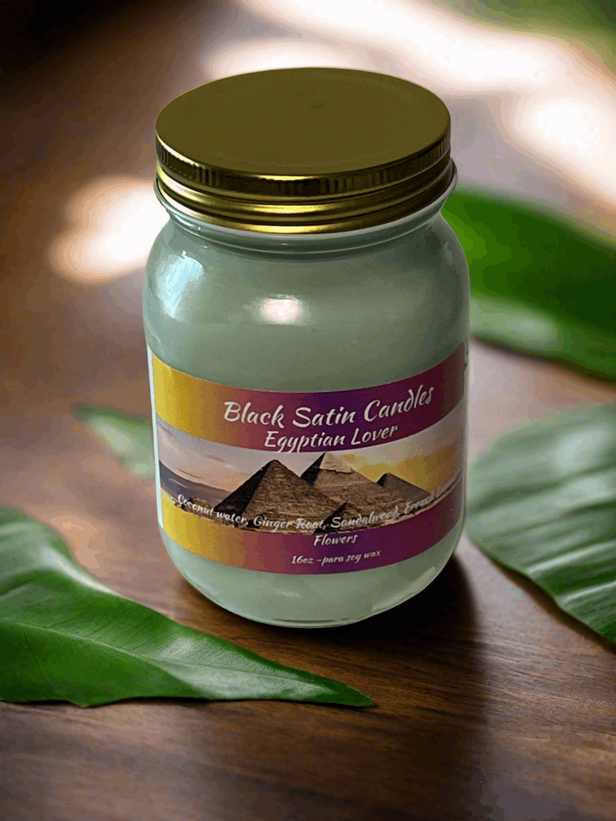 Egyptian Lover Scented Candle 16oz Single Cotton Wick Glass Jar