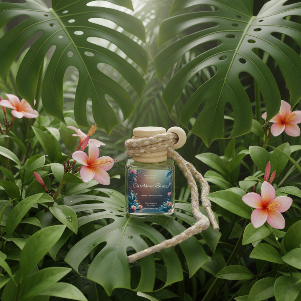 Caribbean Breeze Scented Car Diffuser 10ml Clear Air Refresher Fragrance Oil