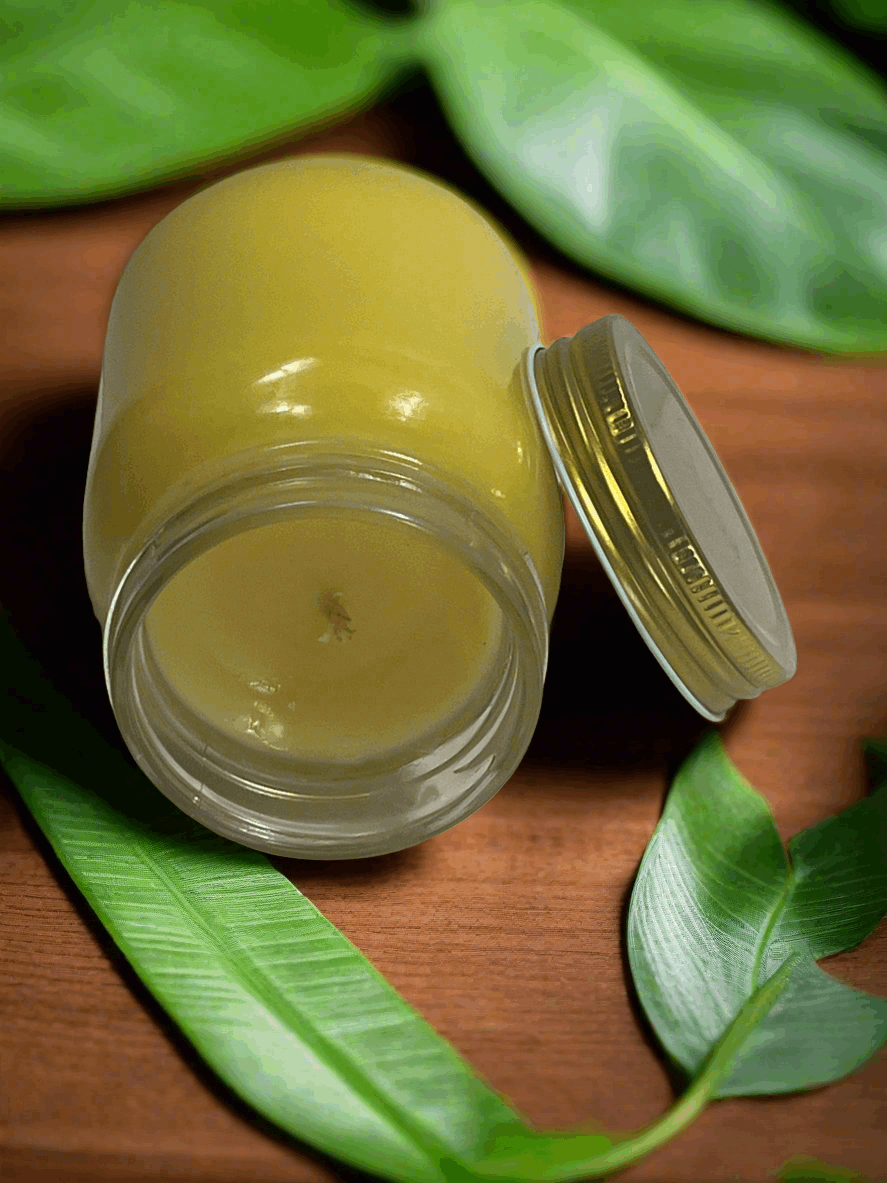 Iced Lemon Scented Candle 16oz Single Cotton Wick Glass Jar