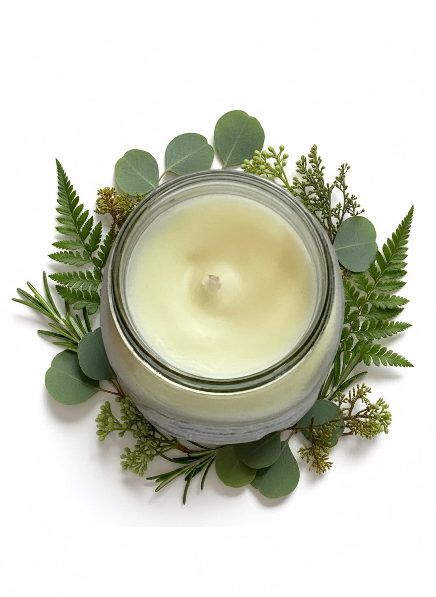 Fresh Basil Scented Candle 16oz Single Cotton Wick Glass Jar