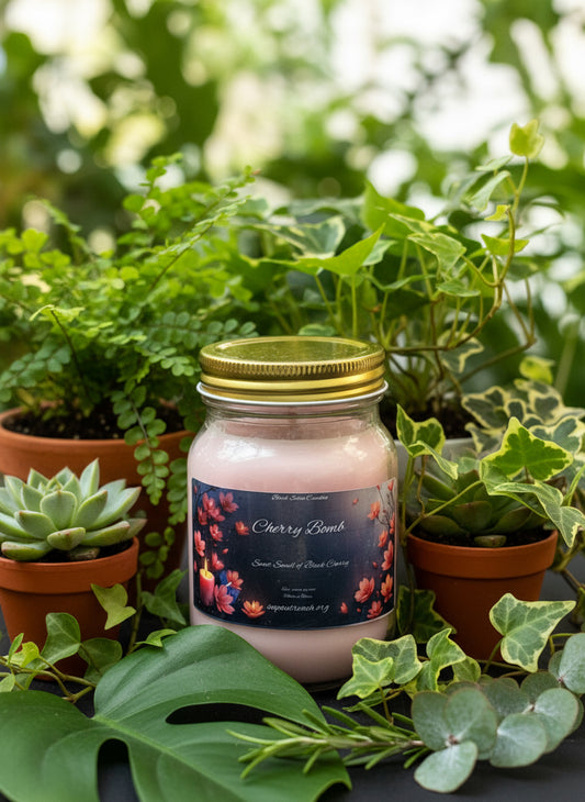 Cherry Bomb Scented Candle 16oz Single Cotton Wick Glass Jar