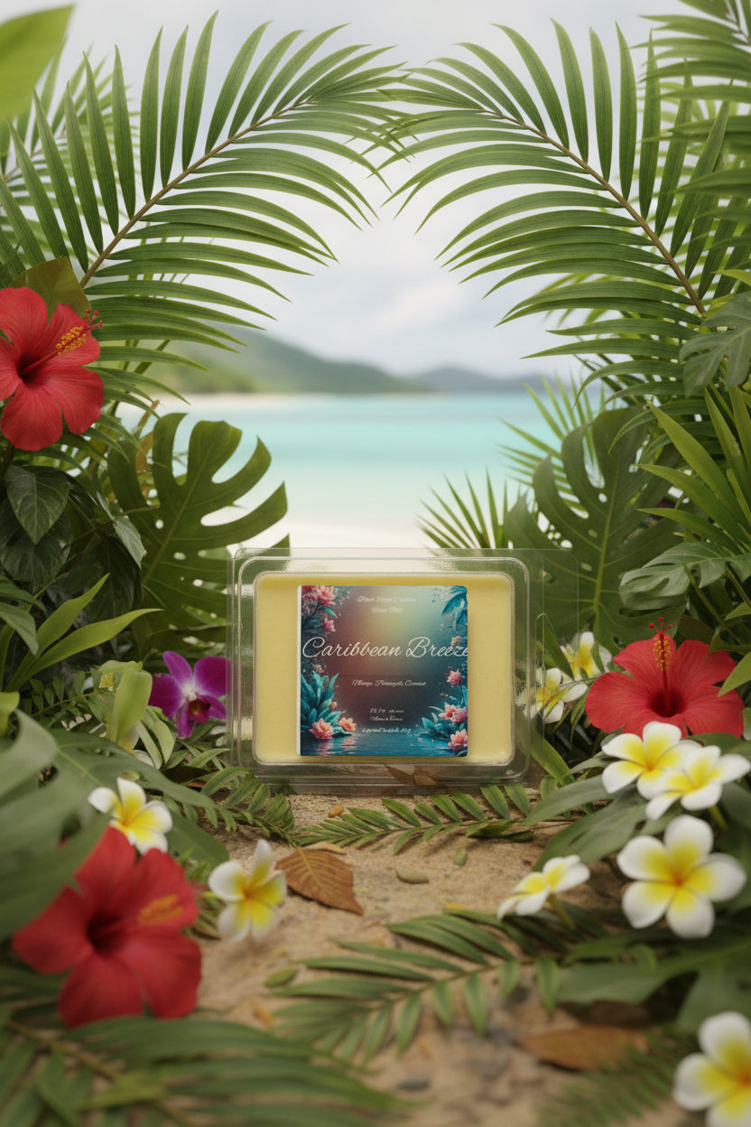 Caribbean Breeze Scented Wax Melt 2.5oz  Six Cube Warmer Tart